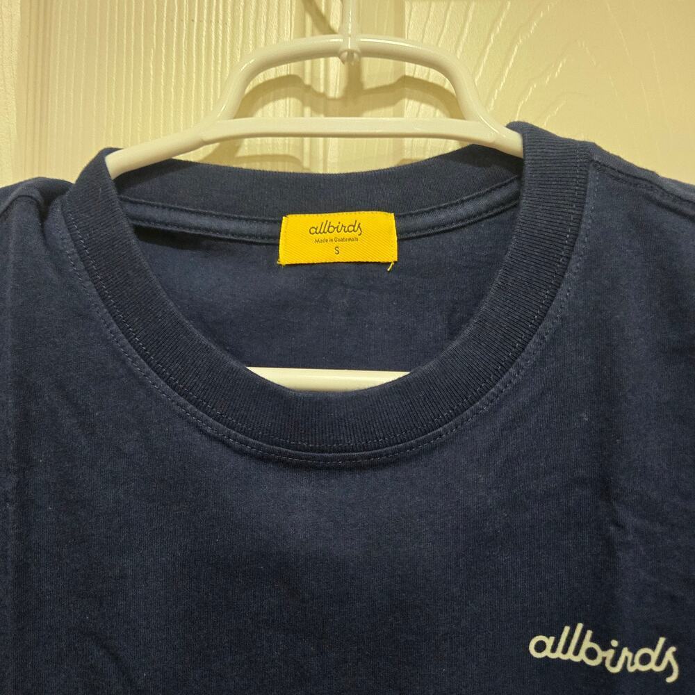 Allbirds Allgood Organic Cotton Logo T-Shirt Men’s Small Navy - Picture 8 of 8